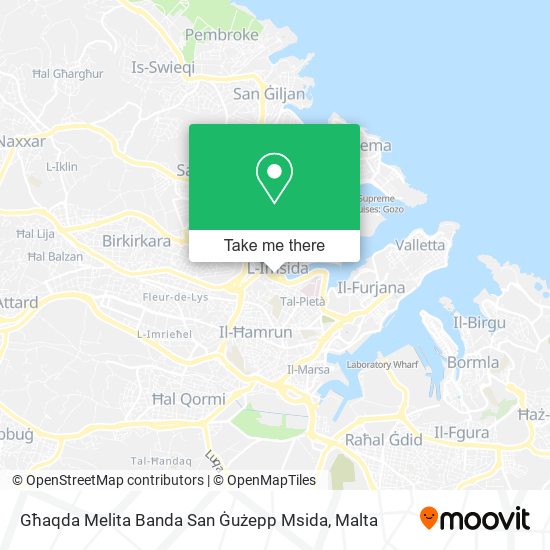 Għaqda Melita Banda San Ġużepp Msida map
