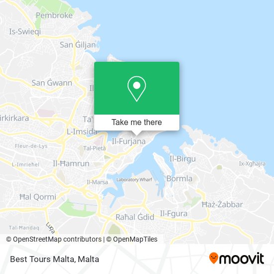 Best Tours Malta map