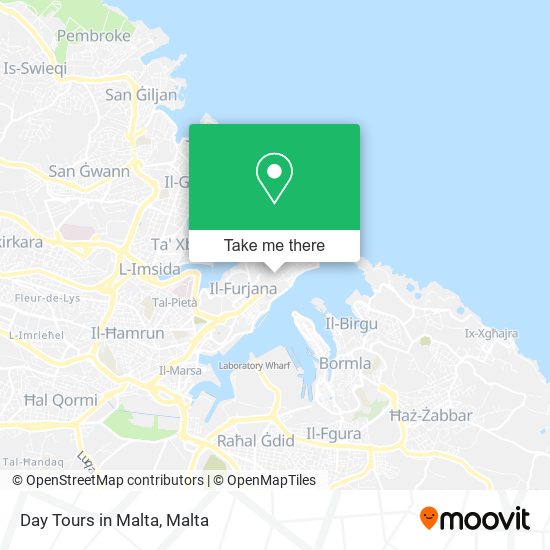 Day Tours in Malta map