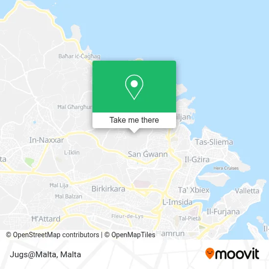 Jugs@Malta map