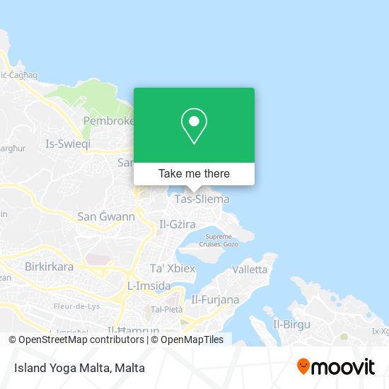 Island Yoga Malta map