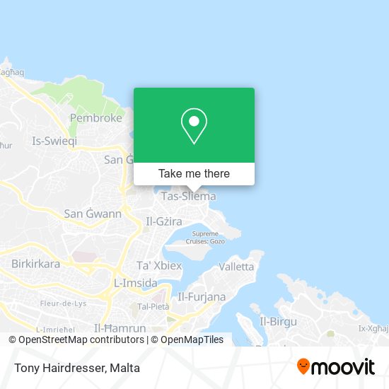 Tony Hairdresser map