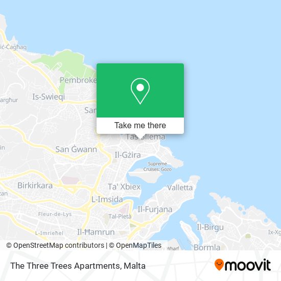 The Three Trees Apartments map