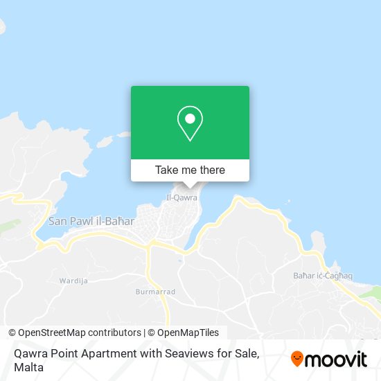 Qawra Point Apartment with Seaviews for Sale map