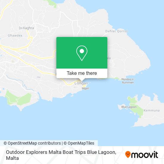 Outdoor Explorers Malta Boat Trips Blue Lagoon map