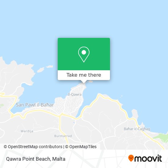 Qawra Point Beach map