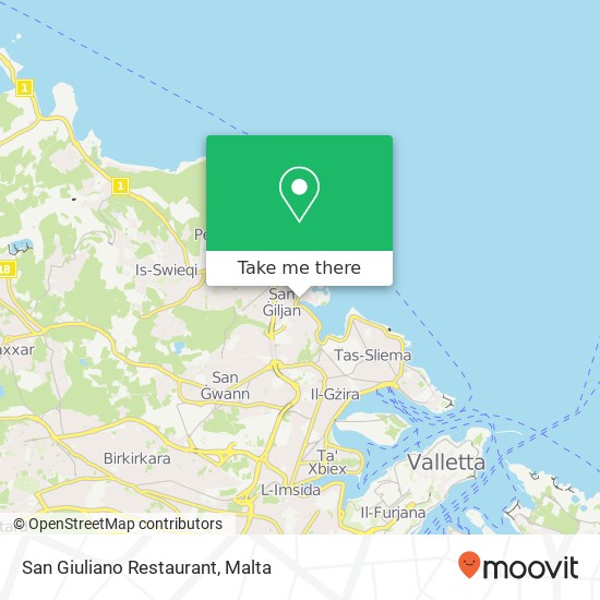 San Giuliano Restaurant map