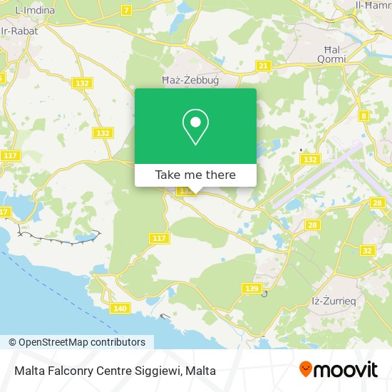 Malta Falconry Centre Siggiewi map