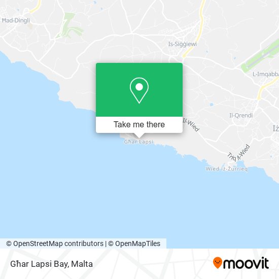 Għar Lapsi Bay map