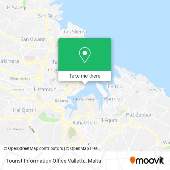 Tourist Information Office Valletta map