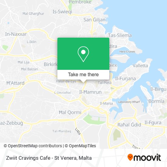 Zwiit Cravings Cafe - St Venera map
