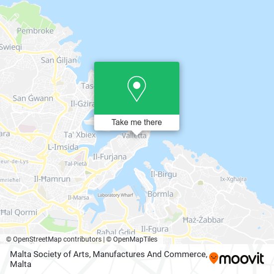 Malta Society of Arts, Manufactures And Commerce map