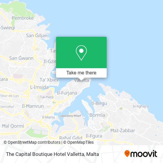 The Capital Boutique Hotel Valletta map