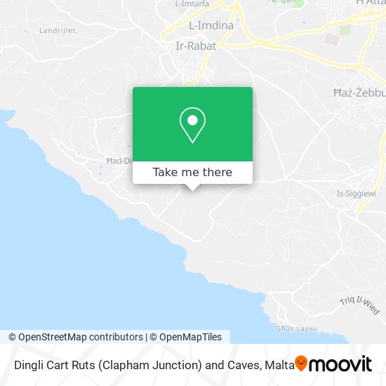 Dingli Cart Ruts (Clapham Junction) and Caves map