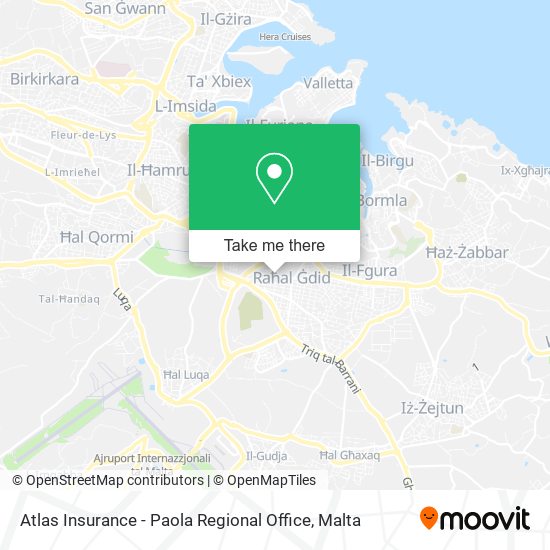 Atlas Insurance - Paola Regional Office map