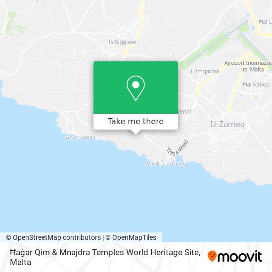 Ħaġar Qim & Mnajdra Temples World Heritage Site map