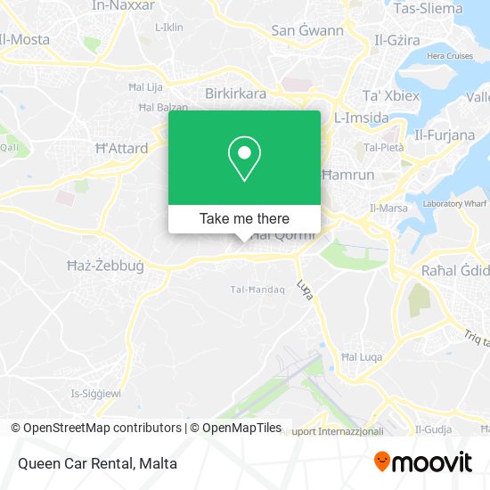 Queen Car Rental map