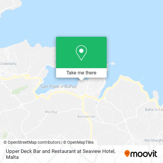 Upper Deck Bar and Restaurant at Seaview Hotel map