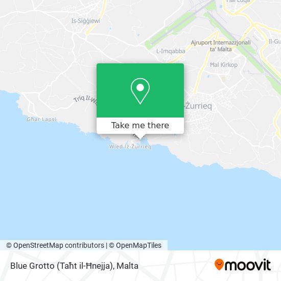 Blue Grotto (Taħt il-Ħnejja) map