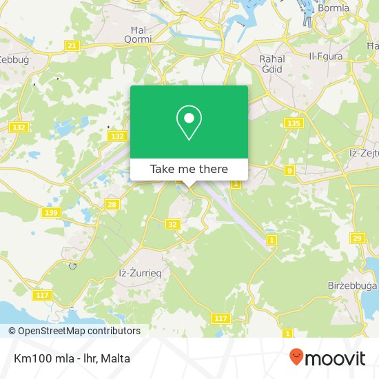 Km100 mla - lhr map