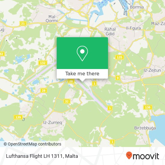 Lufthansa Flight LH 1311 map
