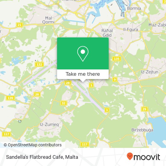 Sandella's Flatbread Cafe map