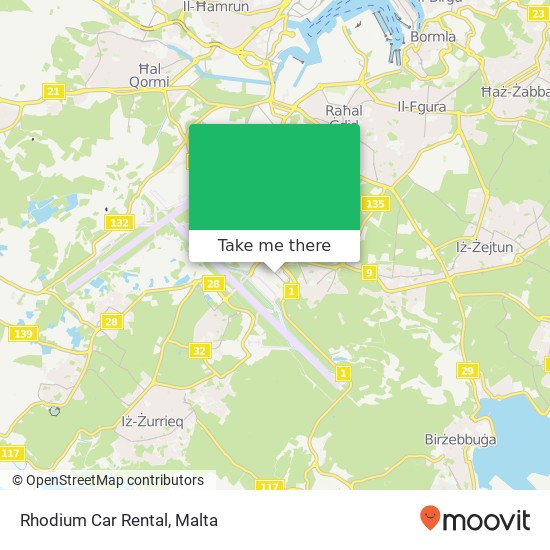 Rhodium Car Rental map