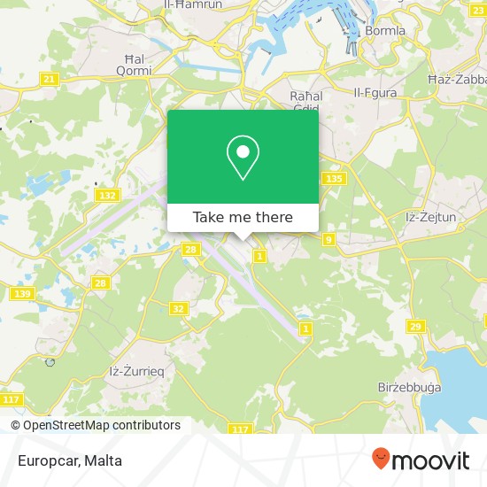 Europcar map