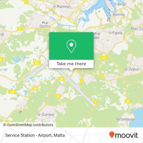 Service Station - Airport map