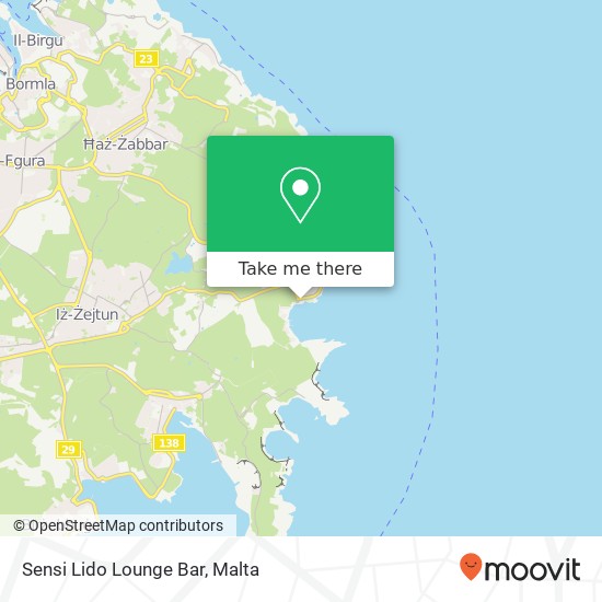 Sensi Lido Lounge Bar map