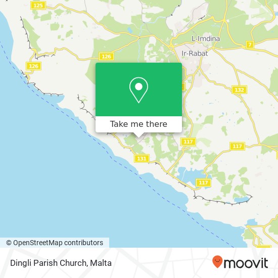 Dingli Parish Church map