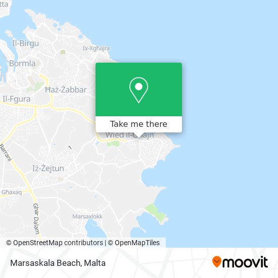 Marsaskala Beach map