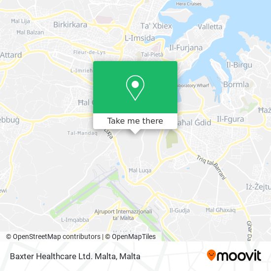 Baxter Healthcare Ltd. Malta map