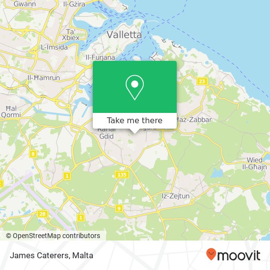James Caterers map