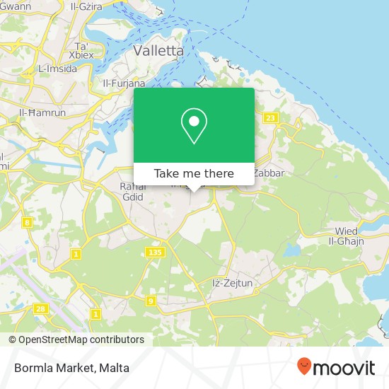 Bormla Market map