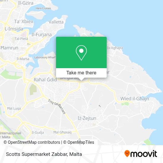Scotts Supermarket Zabbar map