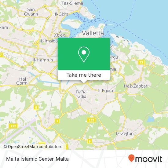 Malta Islamic Center map