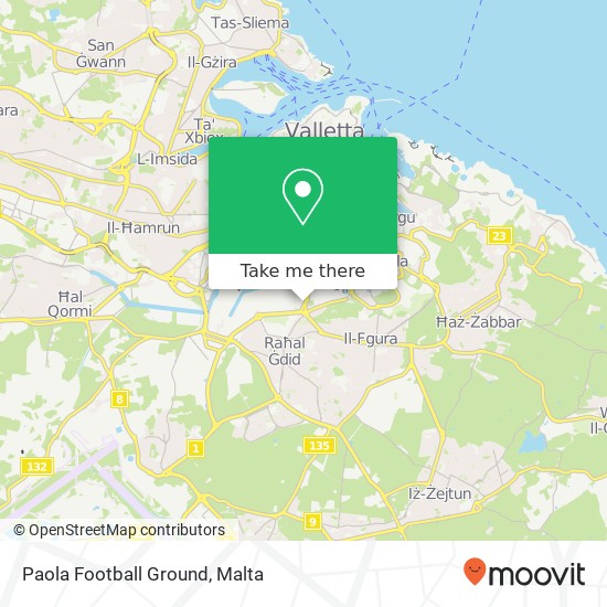 Paola Football Ground map