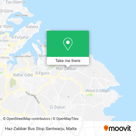Haz-Zabbar Bus Stop Santwarju map