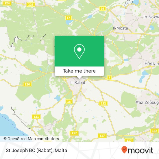 St Joseph BC (Rabat) map