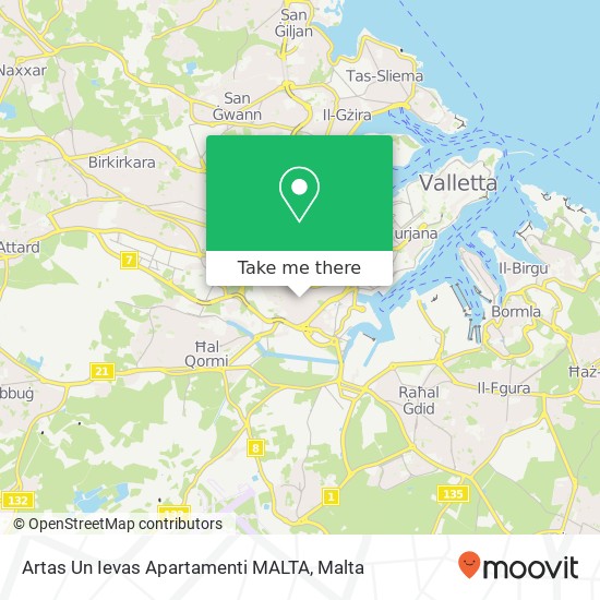 Artas Un Ievas Apartamenti MALTA map