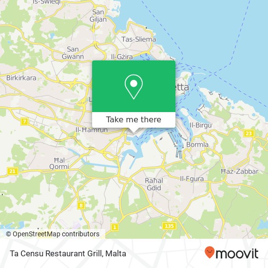 Ta Censu Restaurant Grill map