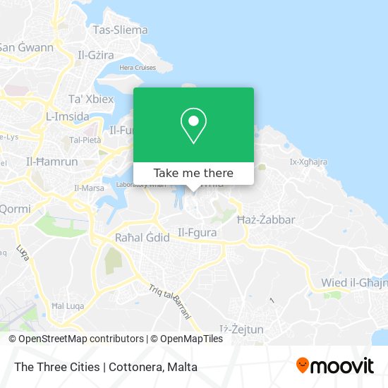 The Three Cities | Cottonera map