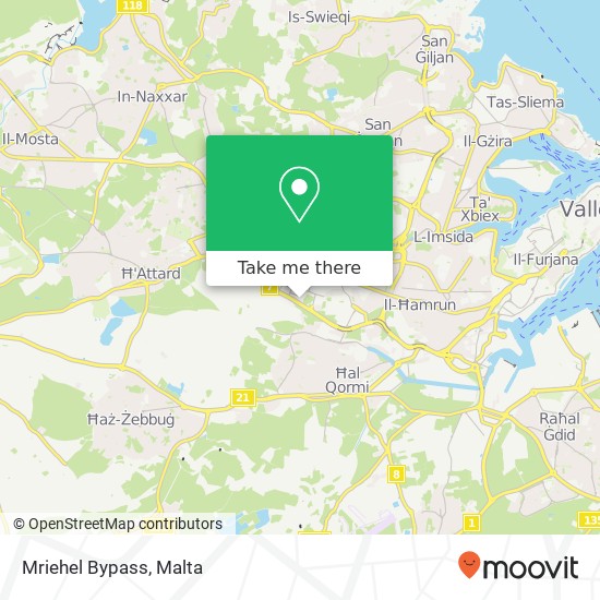 Mriehel Bypass map