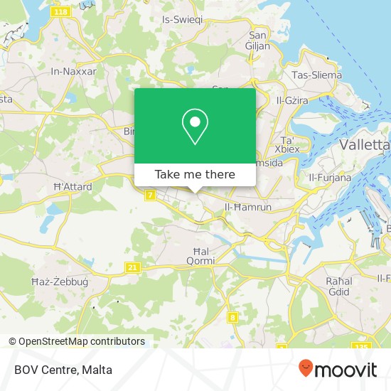 BOV Centre map
