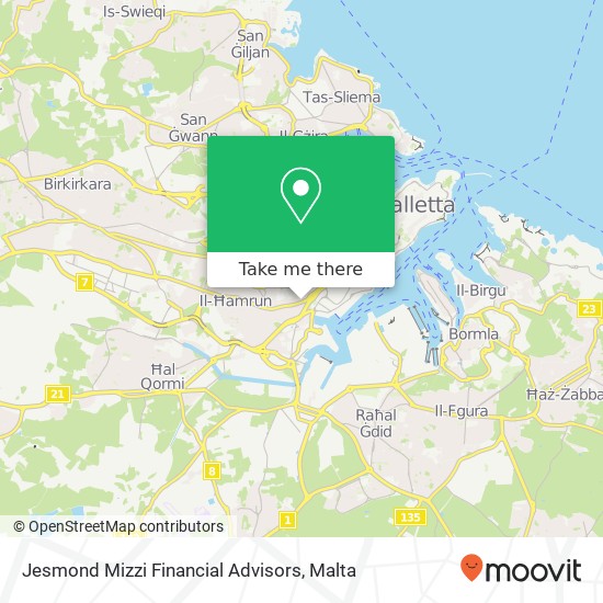Jesmond Mizzi Financial Advisors map