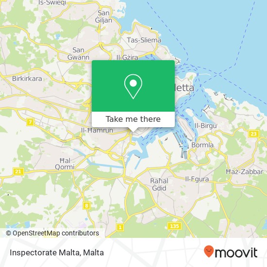 Inspectorate Malta map