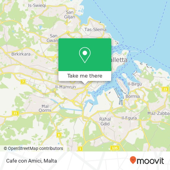 Cafe con Amici map