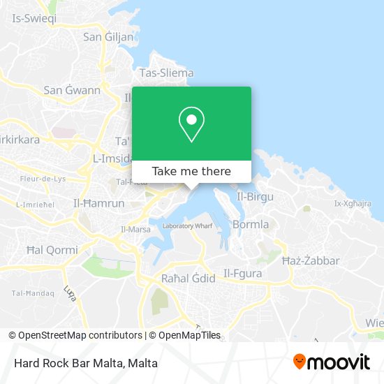 Hard Rock Bar Malta map