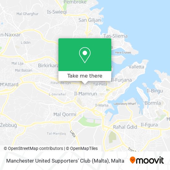 Manchester United Supporters' Club (Malta) map